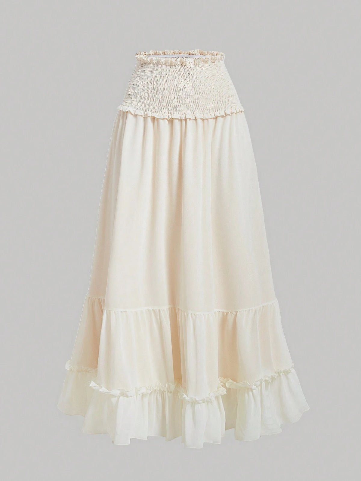 MOD Shirred Panel With Ruffle Hem Vintage Skirt