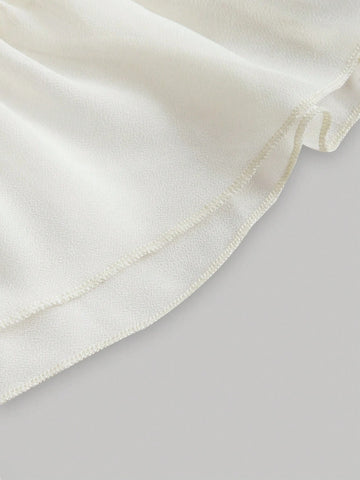 MOD Shirred Panel With Ruffle Hem Vintage Skirt