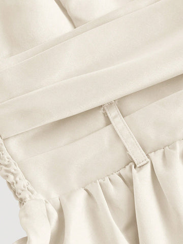 Short Dress For Women With Red Side Bow Tie Bandeau