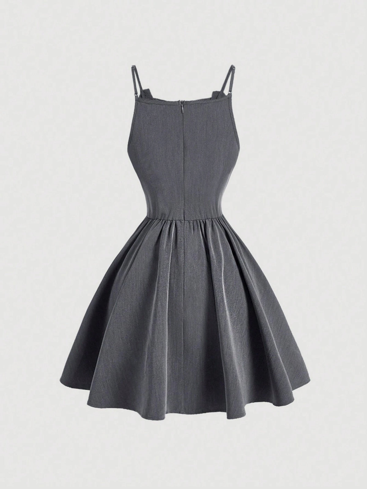 Short Grey Princess Bow Dress,Fall/Winter Women Dress,Old Money Style Dress,Frenchies