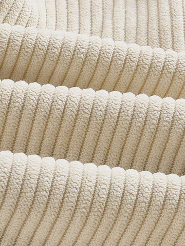 Solid Color Corduroy Overalls Romper