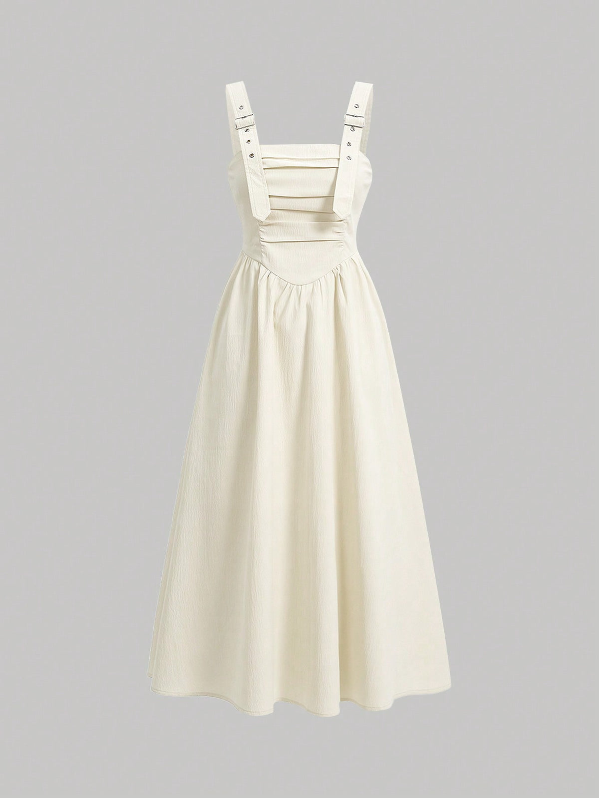 Solid Color Pleated Cami Dress