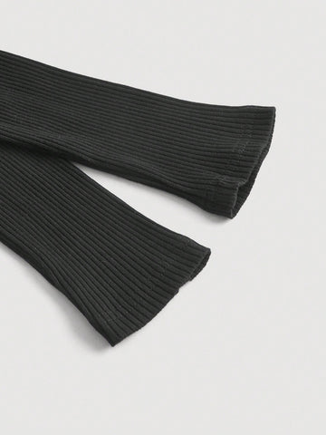 Solid Halter Neck Drawstring Side Tee