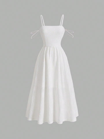 MOD Solid Pearls Chain Cami Dress