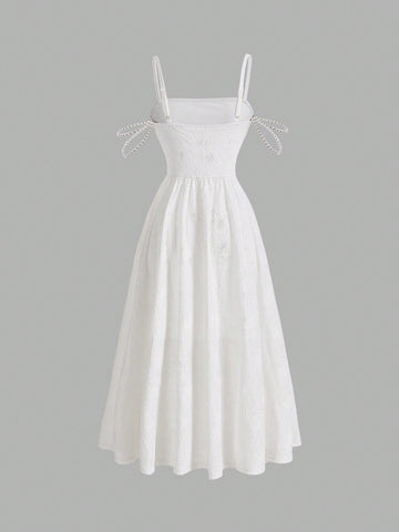 MOD Solid Pearls Chain Cami Dress