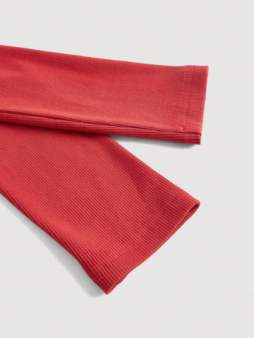 Solid Ruched Front Crop Tee