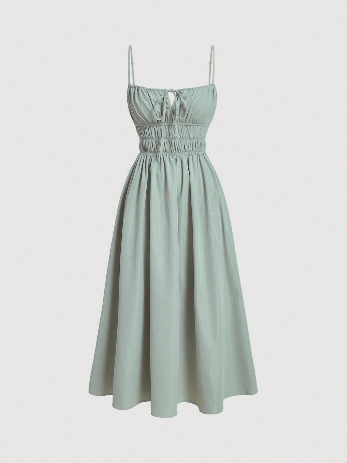 MOD Solid Tie Front Cami Dress