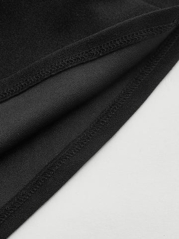 MOD Square Neck Lantern Sleeve Ruched Dress