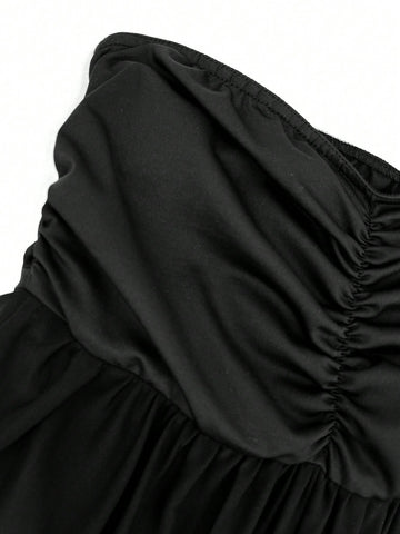 MOD Strapless Pleated Dress
