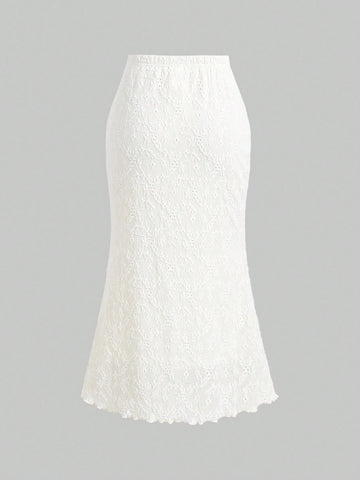 Summer Women's White Knitted Jacquard Vest & Cropped Top, Long Skirt Elegant Suit,Beach,Vintage