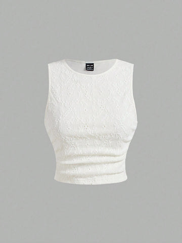 Summer Women's White Knitted Jacquard Vest & Cropped Top, Long Skirt Elegant Suit,Beach,Vintage