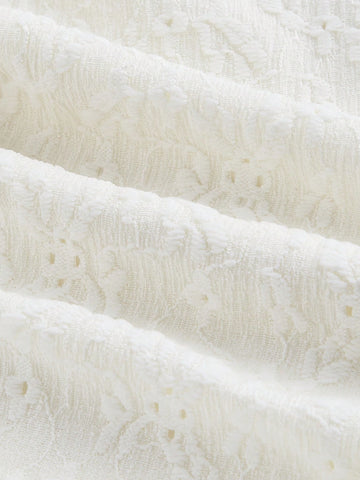 Summer Women's White Knitted Jacquard Vest & Cropped Top, Long Skirt Elegant Suit,Beach,Vintage