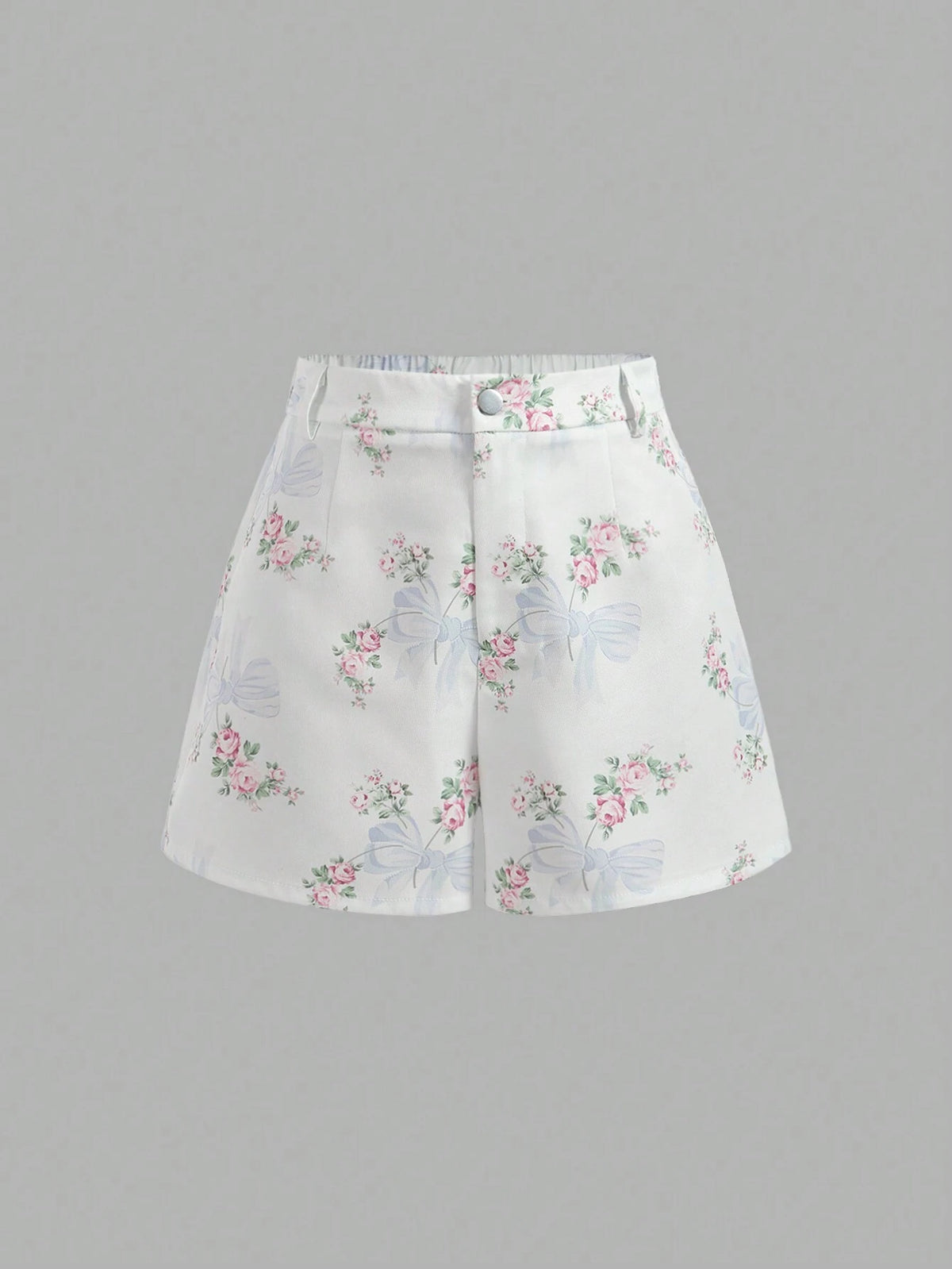 MOD Sweet Floral Print High Waist Vacation Style Match With Wide-Leg Shorts
