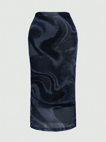 MOD Tie Dye Mesh Skirt