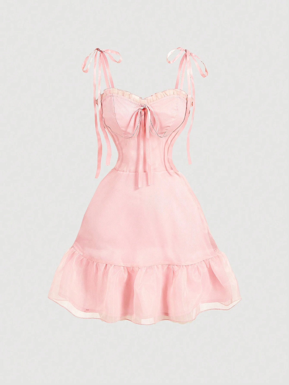 Vintage Light Pink Gorgeous 2in1 Dress With Detachable Multiple Skirts - Palace Style,Birthday