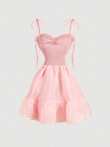 Vintage Light Pink Gorgeous 2in1 Dress With Detachable Multiple Skirts - Palace Style,Birthday