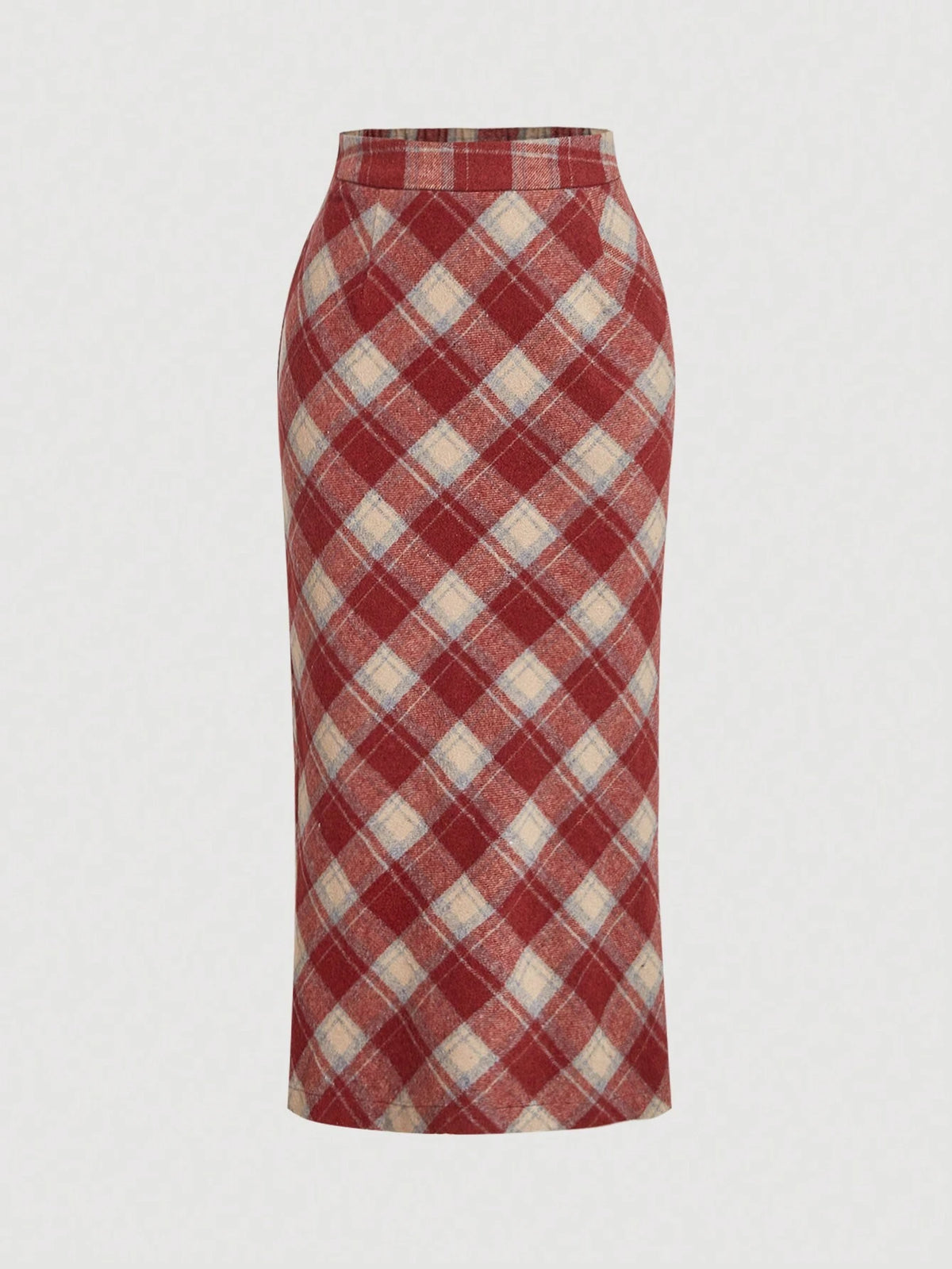MOD Vintage Red And White Checkered Print Bodycon Elegant Retro Mini Skirt