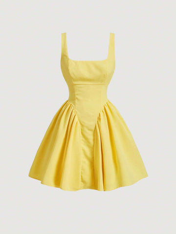 Vintage White Open Back Ladies' Dress