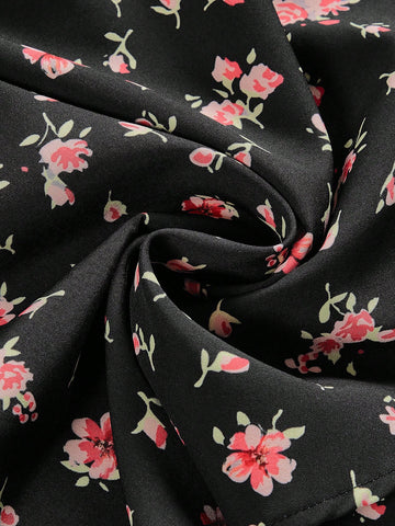 MOD Women'S Floral Print Self-Tied Front Cami Dress