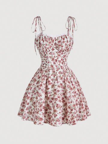 MOD Women'S Floral Print Spaghetti Strap Dress