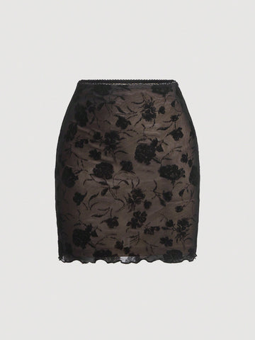 Women'S Floral Printed Spaghetti Strap Tank Top And Skirt Set