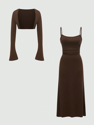 Women'S Solid Color Casual Two-Piece Set
