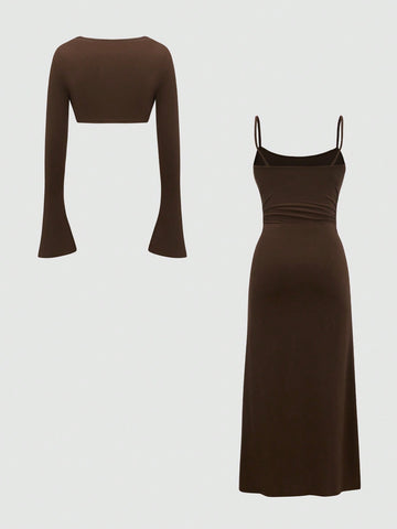 Women'S Solid Color Casual Two-Piece Set