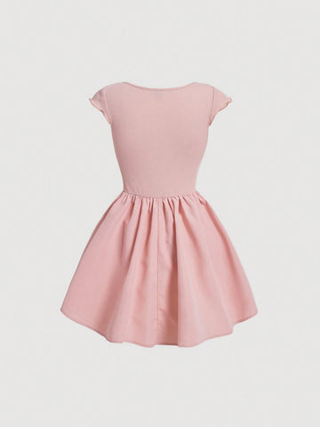 Women'S Sweetheart Neckline Dress With 3d Flower Decoration