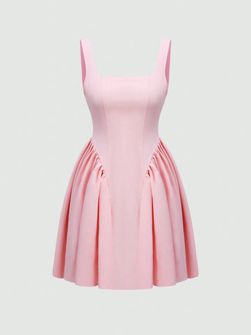 MOD Women'S Waist Cinching Backless Dress
