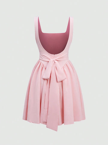 MOD Women'S Waist Cinching Backless Dress