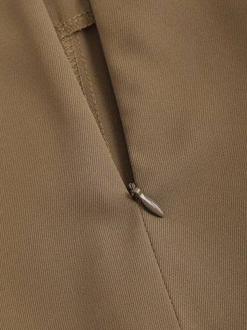 MOD Women Fashion Solid Color Cross Design Loose Long Pants