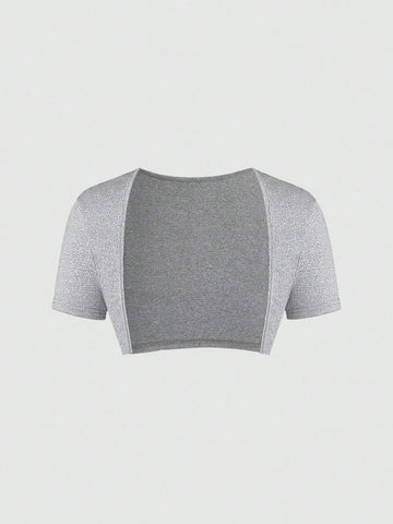 Women Solid Color Ruched Wrap Hem Cami Dress And Open Front Jacket Set