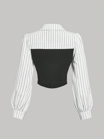 MOD Women's 2 In 1 Black And White Bra Top