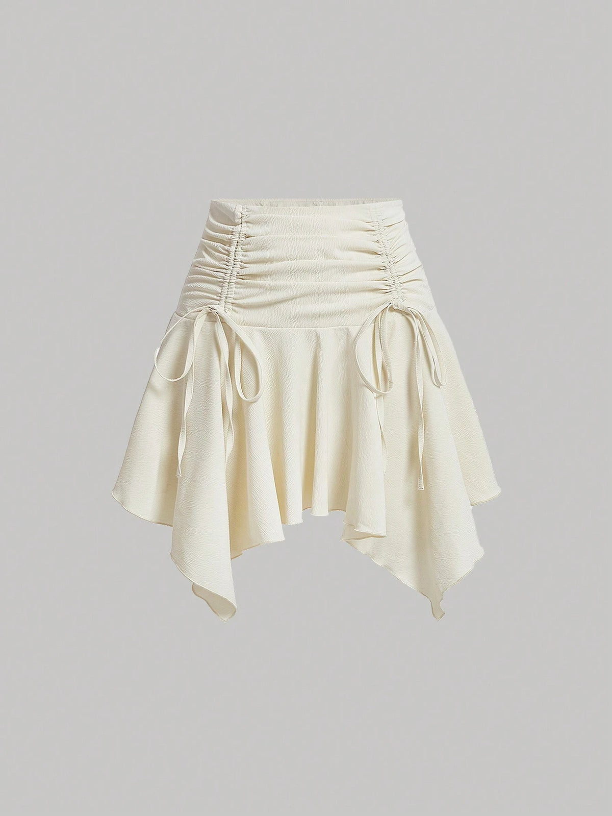 MOD Women's Asymmetrical Drawstring Waist Skirt With Uneven Hem