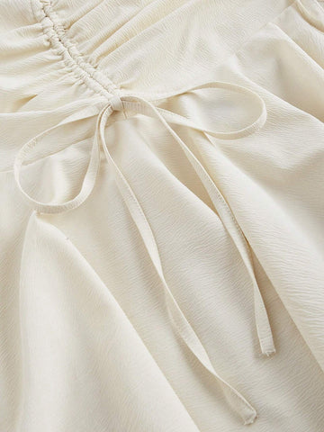 MOD Women's Asymmetrical Drawstring Waist Skirt With Uneven Hem