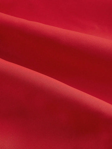 Women's Backless V-Neck Big Bow Tie Red Mini Dress, Spring Date Outfit, Valentine's Day Dress