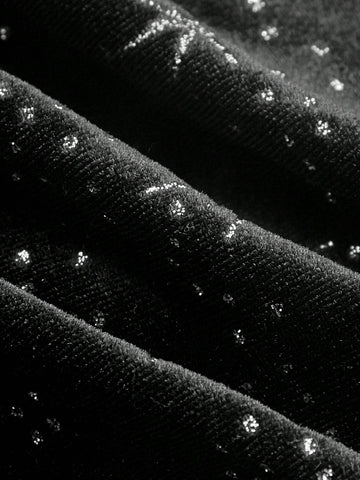 Women's Black Strap Top Shiny Fashion Jumpsuit With Sleeves