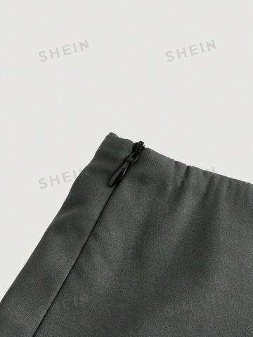 MOD Women's Bowknot Decorated Pleated Hem Skirt