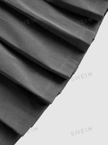 MOD Women's Bowknot Decorated Pleated Hem Skirt