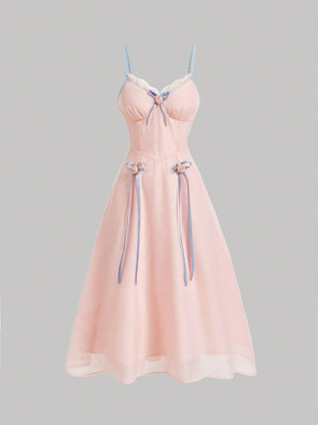 MOD Women's Butterfly Bowknot Sleeveless Maxi Dress