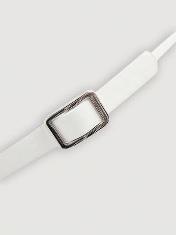 Women's Button Down Long Sleeve Blue & White Striped Double Layer Lace Trim Shirt Dress With Belt