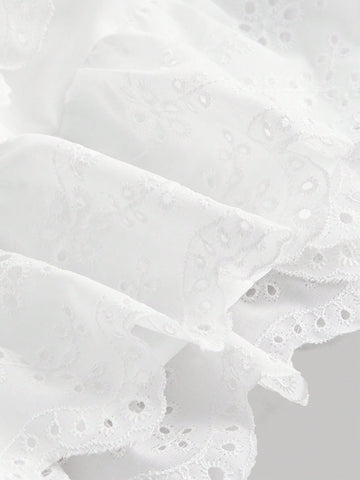 MOD Women's Elastic Waist Double Layer Ruffle Hem Skirt