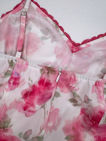 Women's Elegant And Sexy Regular Floral Printed Fashion Dress