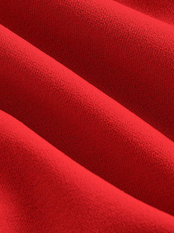 Women's Elegant Color Block Shirt Collar Long Sleeve Tie Design Dress, Autumn