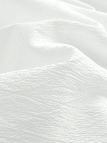 MOD Women's Fashionable White Asymmetrical Ruffled Hem Skirt For Summer