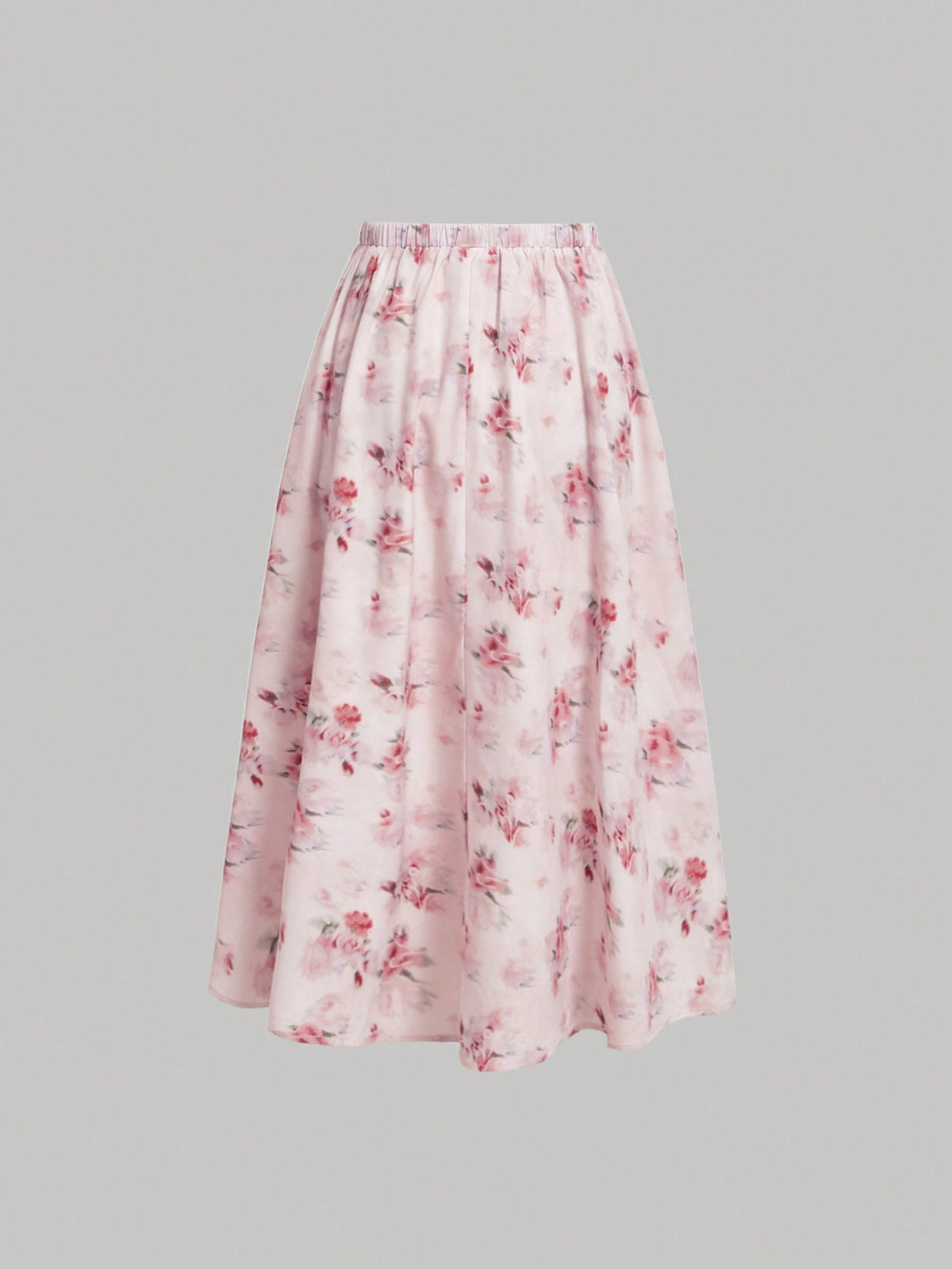 Women's Floral Print Pleated Halter Neck Cami Top And Skirt Set