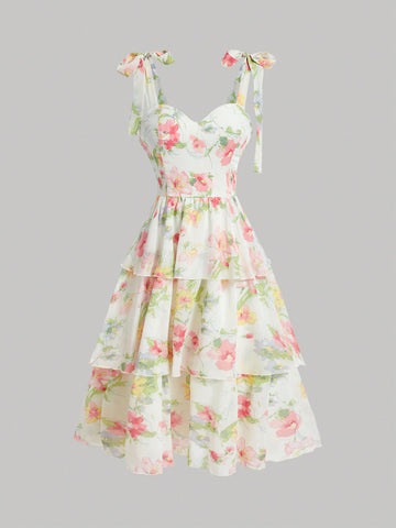 MOD Women's Floral Print Spaghetti Strap Dress