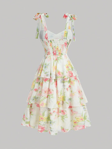 MOD Women's Floral Print Spaghetti Strap Dress