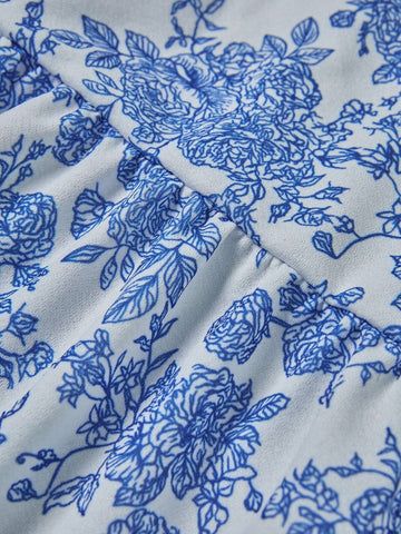 Women's Floral Printed Strappy Dress
