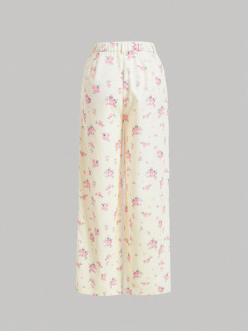 MOD Women's Full Print Button Design Pants